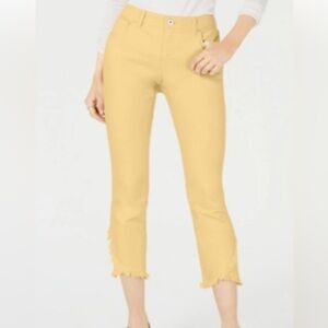 💛INC💛 Women’s Yellow Ankle Cropped Jeans sz 6